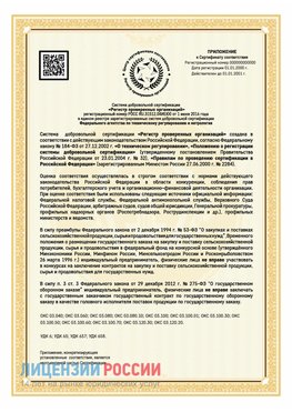 Приложение к сертификату для ИП Реутов Сертификат СТО 03.080.02033720.1-2020